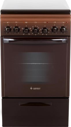 Электрическая плита GEFEST ЭП Н Д 5140-02 0038, эмаль, металлическая крышка, коричневый