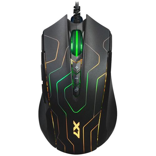 Мышь проводная A4TECH X89 Maze, игровая, оптическая, USB, 2400dpi, черный [x89 (maze)]