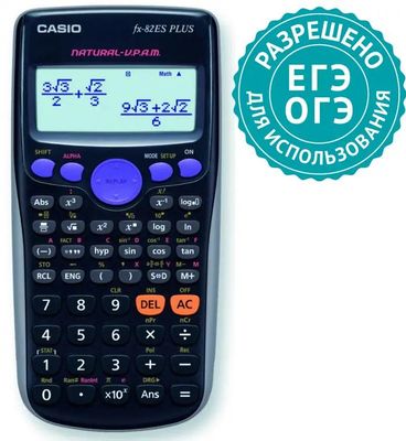 Калькулятор Casio FX-82ES PLUS,  12-разрядный, черный