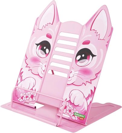 Подставка для книг и учебников BRAUBERG 238059, Kitty, прямоугольная, 262x234x27мм, металл, розовый, пакет с картонным европодвесом