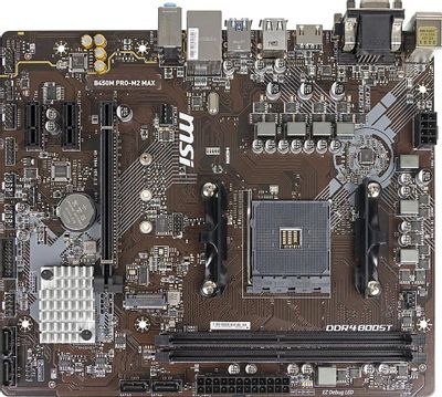 Характеристики Материнская плата MSI B450M PRO-M2 MAX, SocketAM4, AMD ...