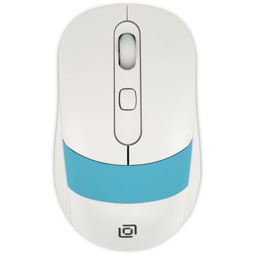 Мышь беспроводная Oklick 310MW, радио, оптическая, USB, 3200dpi, белый и синий [1869094]