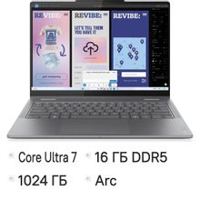 Изображение товара Ноутбук Lenovo Yoga 7 14ILL10 трансформер OLED 14 2025 16ГБ SSD