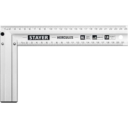 Угольник столярный Stayer 3432-25, 25см, из алюминия