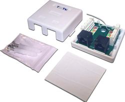 Розетка Lanmaster (TWT-SM2-4545-WH) RJ45 2 кат.5E бел. (упак.:1шт)
