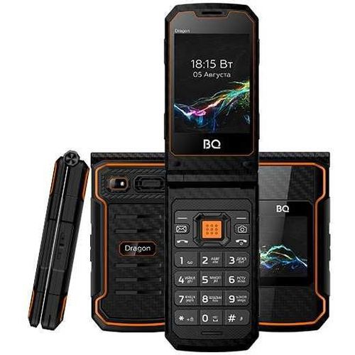 Сотовый телефон BQ Dragon 2822, черный/оранжевый