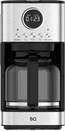 Кофеварка BQ CM1007, капельная, нержавеющая сталь /черный
