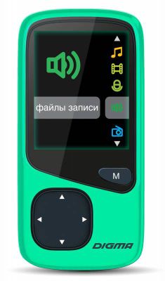 Характеристики MP3 плеер Digma Cyber 1 flash 4ГБ зеленый(плохая ...