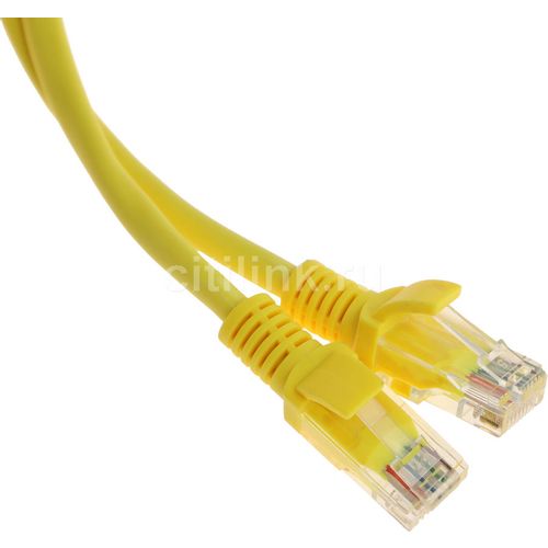 Патч-корд CABLEXPERT PP12-7.5M/Y литой (molded), UTP, кат.5E, 7.5м, 4 пары, 26AWG, алюминий омедненный, многожильный, желтый