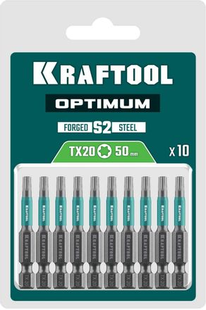 Набор бит Kraftool 26126-20-50-10,  универсальные,  Е 1/4,  10шт