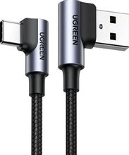 Изображение товара Кабель UGREEN US176,  USB Type-C (m) -  USB (m),  0.5м,  в оплетке,  3A,  черный [20855]