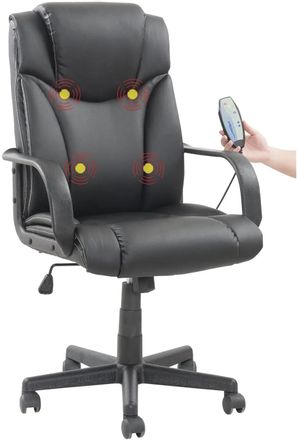 Кресло BRABIX Relax Ms-001, экокожа, до 120кг, топ-ган, фиксированные подлокотники,  черный