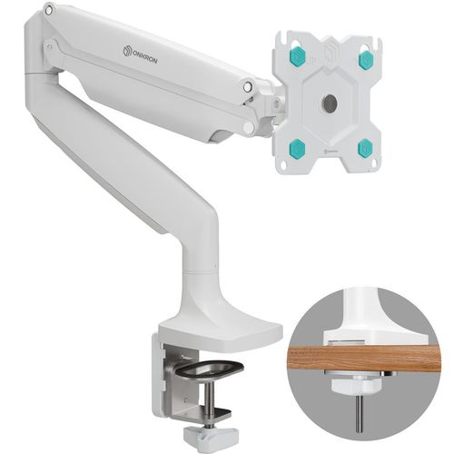 Кронштейн для мониторов ONKRON G100, до 32″, до 9кг, настольный, поворот и наклон верт.перемещ., белый