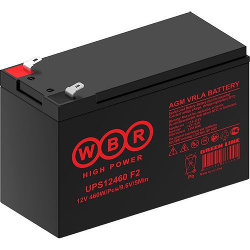 Аккумуляторная батарея WBR UPS12460 F2 для ИБП, 12В, 9Ач [ups12460 f2 wbr]