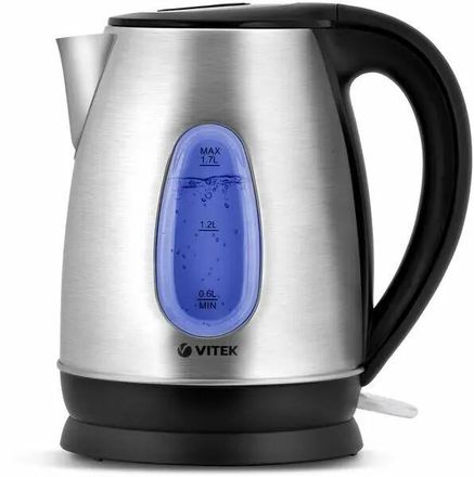 Чайник электрический Vitek VT-1135, 1.7л, нержавеющая сталь