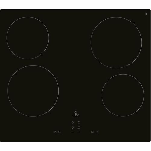 Электрическая варочная поверхность LEX EVH 640A BL, конфорок: 4 шт., стеклокерамика, независимая, черный