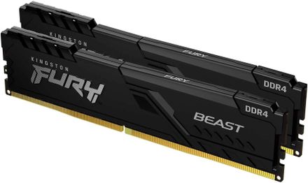Оперативная память Kingston Fury Beast Black KF426C16BBK2/16 DDR4 -  2x 8ГБ 2666МГц, DIMM,  Ret