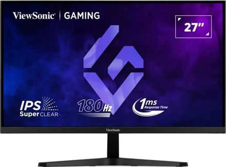 27" Монитор ViewSonic VX27G1-HD, 1920x1080, IPS, 180Гц, 2хHDMI, 1хDP, черный