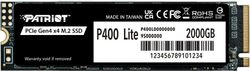 Изображение товара 2ТБ SSD накопитель Patriot P400 Lite P400LP2KGM28H M.2 2280, PCIe 4.0 x4, NVMe,  M.2