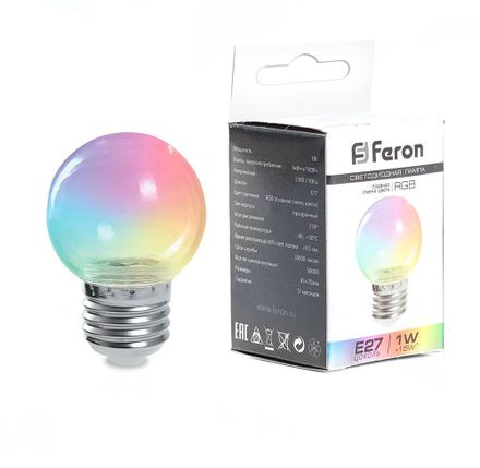 Упаковка ламп LED FERON E27,  шар, 3Вт, LB-371, 10 шт. [38133-10]