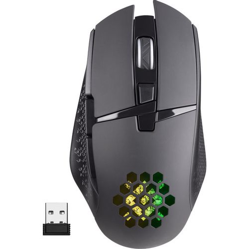 Мышь беспроводная Defender Glory GM-514, игровая, радио, оптическая, USB, 3200dpi, черный [52514]