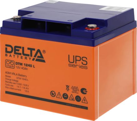 Аккумуляторная батарея Delta DTM 1240 L для ИБП, 12В, 40Ач