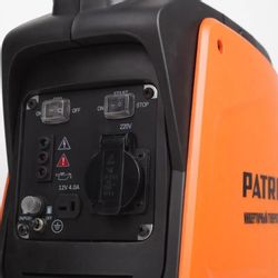 Бензиновый генератор Patriot GP 1000i, 220/12 В, 0.9кВт
