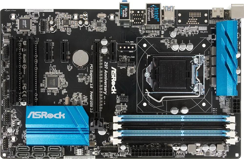 Материнская плата ASRock Z97 ANNIVERSARY, LGA 1150, Intel Z97, ATX