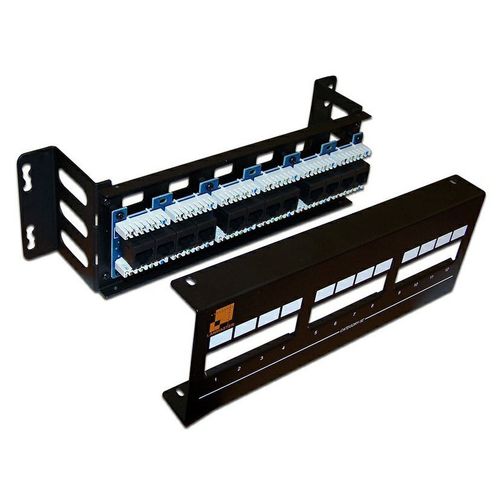 Патч-панель Lanmaster (LAN-PPF12U5E/W) 19" 1U 12xRJ45 кат.5e UTP
