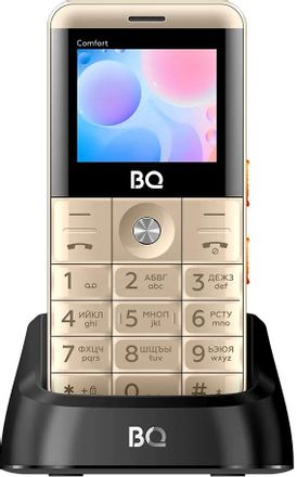 Сотовый телефон BQ Comfort 2006, золотистый/черный