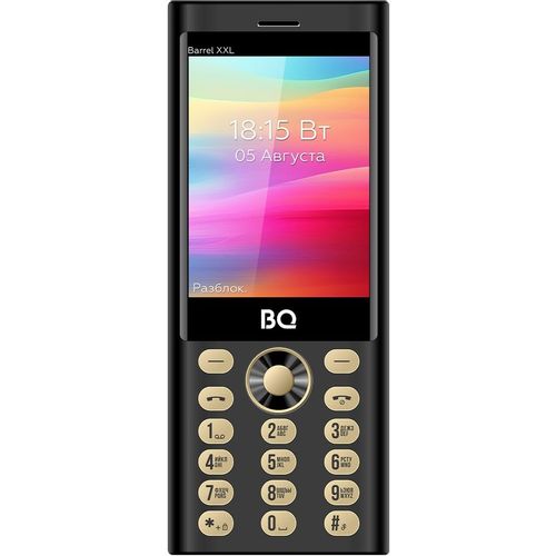 Сотовый телефон BQ Barrel XXL 3598, черный/золотистый