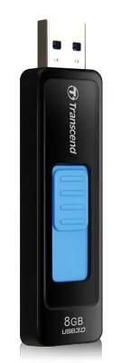 Флешка USB Transcend Jetflash 760 8ГБ, USB3.0, черный и голубой [ts8gjf760]