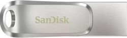 Флешка USB Sandisk Ultra Dual Drive Luxe 128ГБ, USB3.0, серебристый