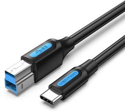 Изображение товара Кабель VENTION USB Type-C - USB 3.0 B, 1м, черный, усиленное экранирование Изображение товара Кабель VENTION USB Type-C - USB 3.0 B, 1м, черный, усиленное экранирование