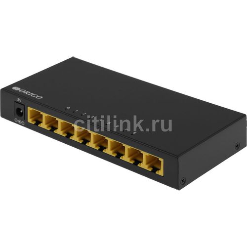 Коммутатор ORIGO OS2208, неуправляемый, 10/100/1000 Мбит/с [os2208/a1a]