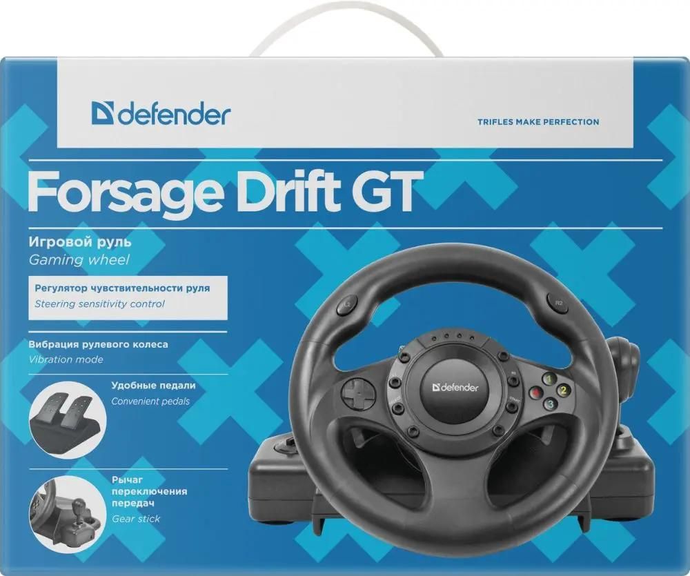 Обзор товара руль Defender Forsage Drift GT для PC, PS3 [64370] (1079384) в  интернет-магазине СИТИЛИНК