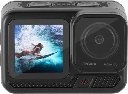 Экшн-камера Digma DiCam 970 4K,  WiFi,  черный [dc970 combo]