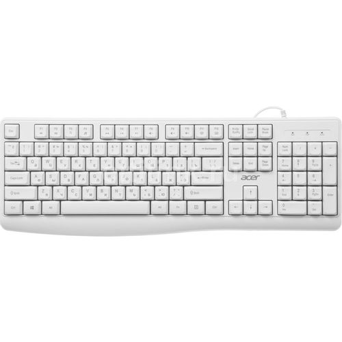 Клавиатура Acer OKW301, проводная, USB, мембранная, белый [zl.kbdcc.01b]