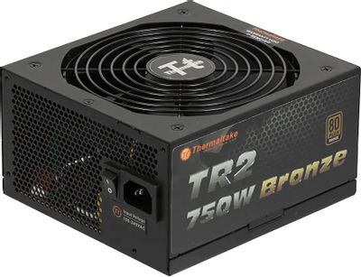 Блок питания Thermaltake TR2 SMART TR-750P Bronze,  750Вт,  140мм,  черный, retail [tr-750pcbeu]