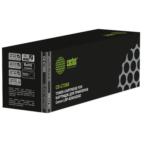 Картридж Cactus CS-C726S, 726, черный / CS-C726S