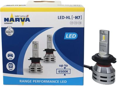Лампа автомобильная светодиодная NARVA 18033,  H7,  12/24В,  24Вт,  6500К,  2шт