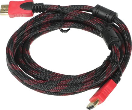 Кабель соединительный аудио-видео PREMIER 5-813R,  HDMI (m) -  HDMI (m),  ver 1.4,  3м, ф/фильтр,  черный/красный [5-813r 3.0]