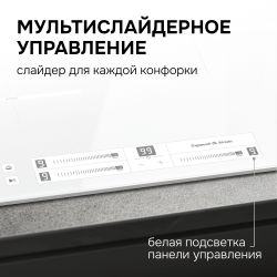 Индукционная варочная поверхность ZIGMUND & SHTAIN CI 25.6 W, стеклокерамика, белый