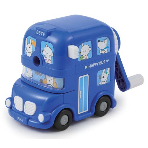 Точилка для карандашей Deli BUS механическая, ассорти [e0674]