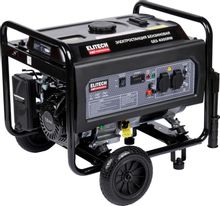 Изображение товара Бензиновый генератор Elitech GES 4000RW 3.5 кВт 220/12 В колеса