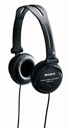 Наушники Sony MDR-V150A, 3.5 мм, мониторные, черный [mdrv150a.ru]