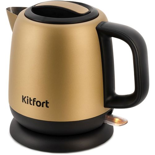Чайник электрический KitFort КТ-618, 2200Вт, серебристый и черный KITFORT