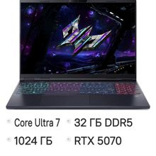 Изображение товара Игровой ноутбук Acer Predator Helios Neo 16S OLED Core i7 RTX 5070 32ГБ 1ТБ