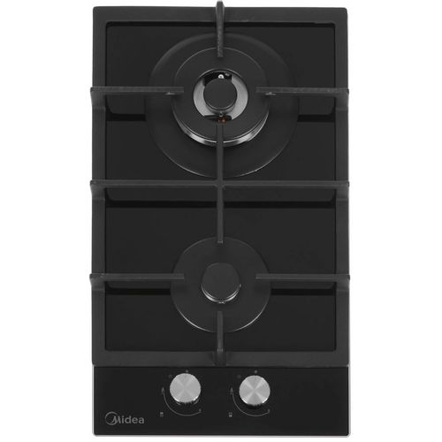 Газовая варочная панель Midea MG3260TGB, 2 конфорки, закаленное стекло, черный
