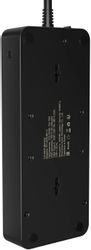 Сетевой фильтр AGNI TP-FS4U6E, 2м, черный